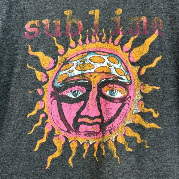 Sublime Women's Short-Sleeve Sun Graphic Shirt Black Heather Size Small EUC - Picture 4 of 5